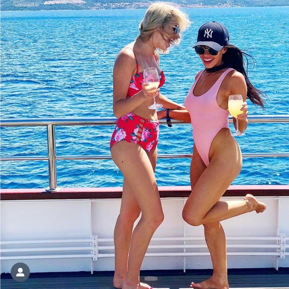 Hot Miami Styles Baby Pink High Cut Body Suit Size Small - Picture 2 of 4